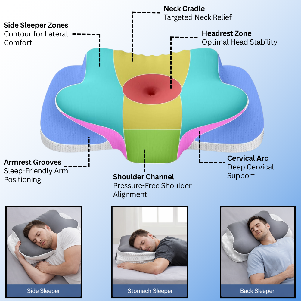 OrthoXFlex™ Cervical Support Pillow for Neck Pain Relief