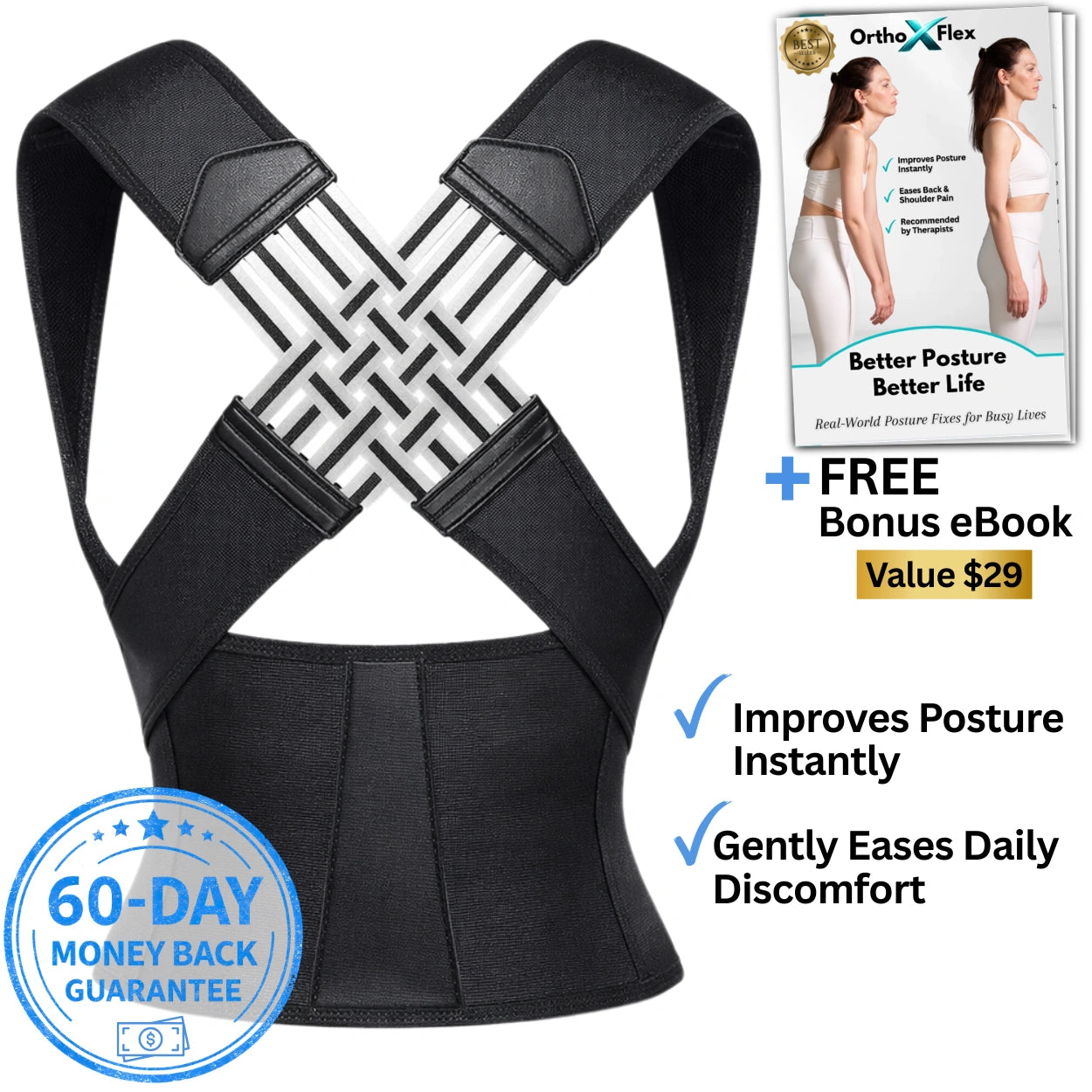 OrthoXFlex™ Posture Corrector – Restore Natural Posture & Relieve Back & Shoulder Tension