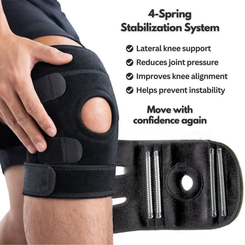Knee Brace for Support & Stability – Adjustable 4-Spring Patella Stabilizer | Zenlixo™